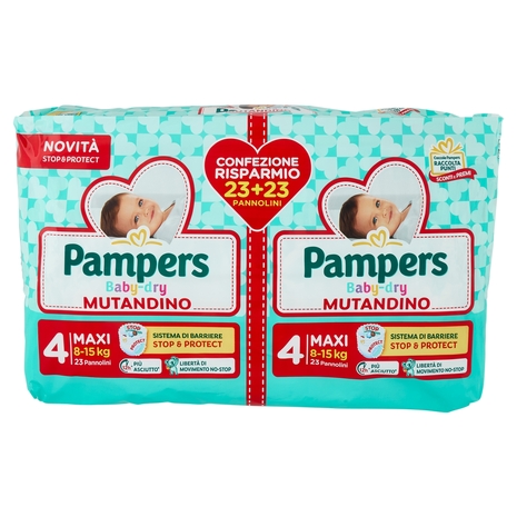 Pampers Baby-dry Mutandino Maxi 23 + 23 pz